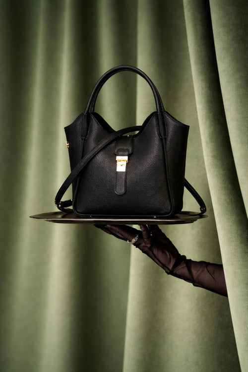 HAIDANI Kensington Large‑Capacity Leather Bucket Handbag